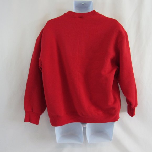 Fruit of the Loom - Men's XL, Solid Red, Long Sleeve, Heavy, Pullover Sweatshirt - Picture 2 of 3